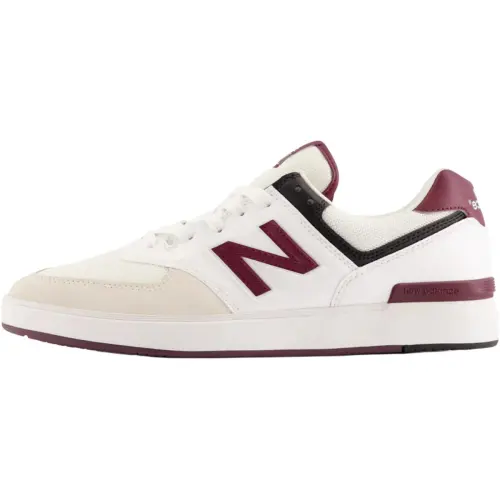 New Balance 574 Court White Crimson