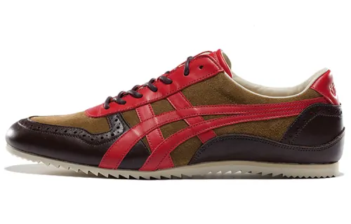 Onitsuka Tiger Skateboard Shoes Unisex Low Top Brown/Red/Beige