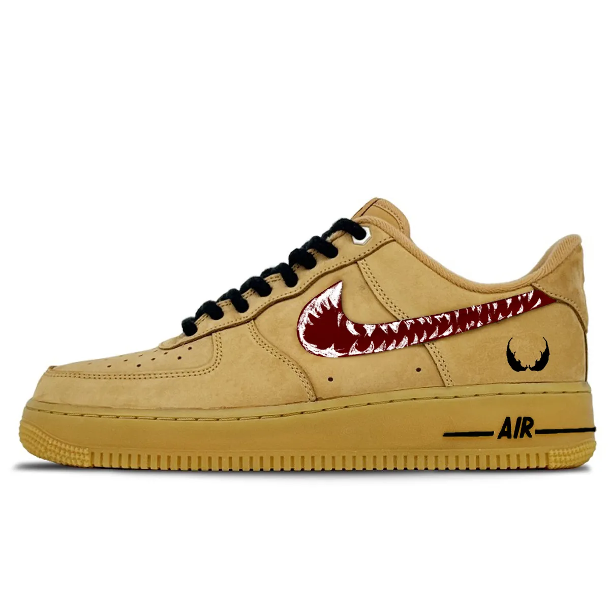 Nike Air Force 1 Lv8 Slip Resistant Lightweight Non slip Lightweight Low top Skateboard Shoes Unisex Light Brown