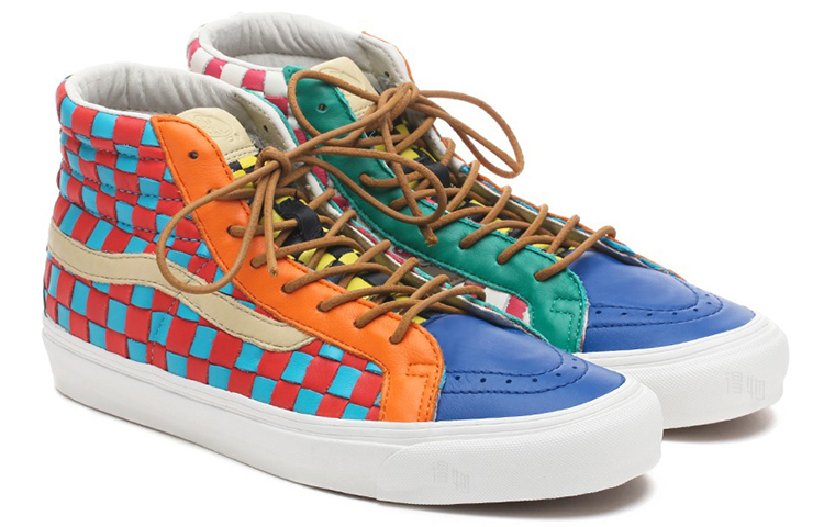 Кеды Vans SK8 Vault OG LX (сине-красно-оранжевый) — 蓝/红/橘 — фото 3
