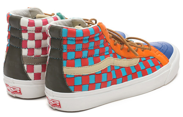 Кеды Vans SK8 Vault OG LX (сине-красно-оранжевый) — 蓝/红/橘 — фото 4