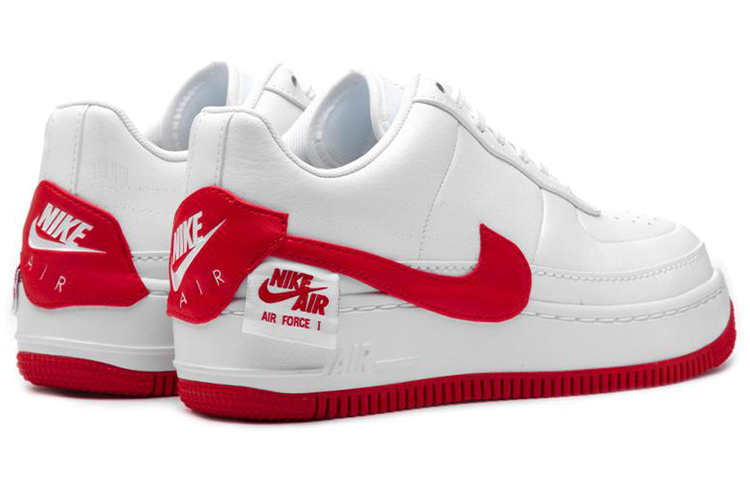 Женские кеды Nike Air Force 1 Jester (бело-красные) — фото 2