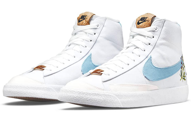 Кеды Nike Blazer 77 "Indigo" (бело-синие) — Белый / синий — фото 3