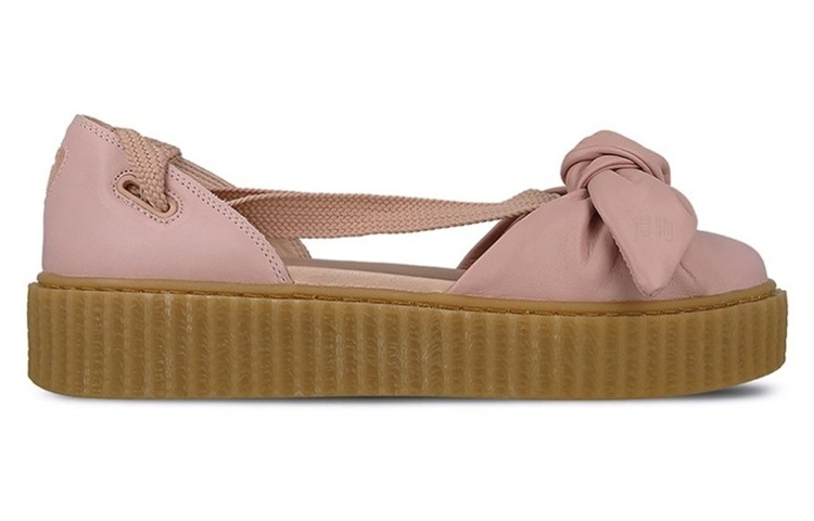 Женские сандалии PUMA Rihanna Fenty Bow Creeper Sandal (розовые) — Серебристыйрозовый / серебристыйрозовый — фото 2
