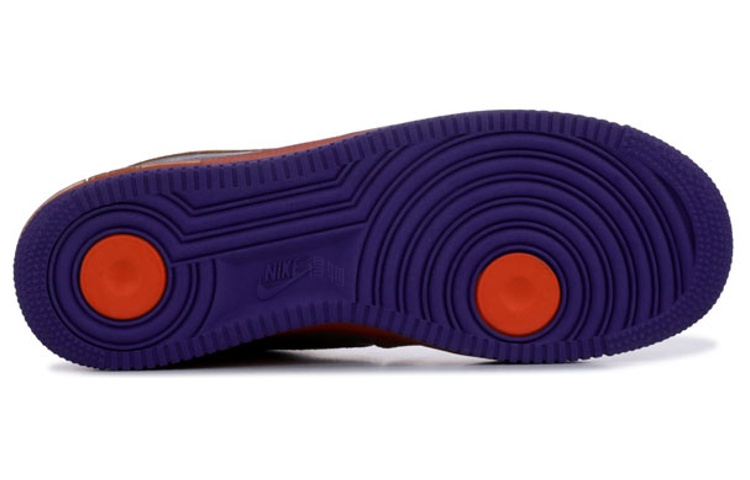 Мужские кроссовки Nike Air Force 1 Amare Stoudemire New Six (коричнево-синие) — фото 5