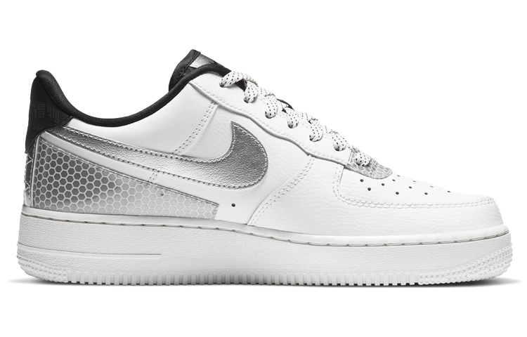 Женские кроссовки Nike Air Force 1 07 se 3m (серо-белые) — Серый / белый — фото 2