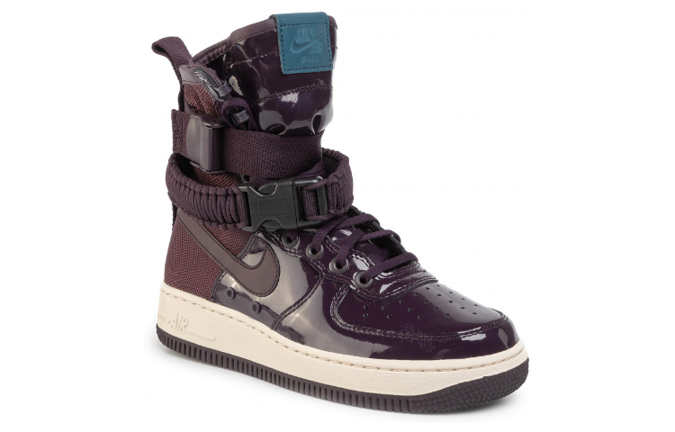 Женские кроссовки Nike Air Force 1 Ruby Rose Force Is Female Port Wine (бордовые) — 葡萄紫/葡萄紫/蓝 — фото 3