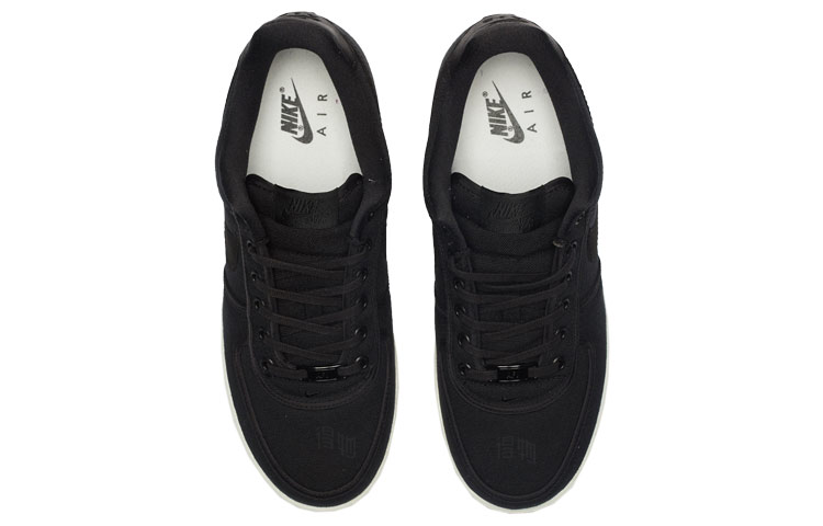 Мужские кроссовки Nike Air Force 1 Retro QS CNVS (черные) — Чёрный — фото 4