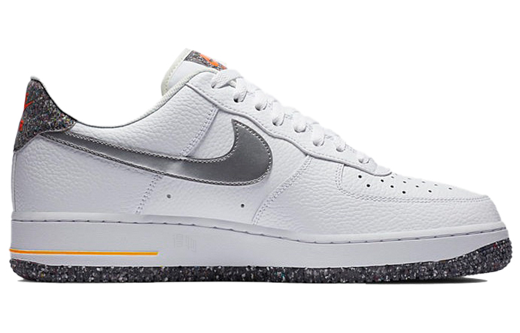 Мужские кроссовки Nike Air Force 1 (бело-серебристые) — фото 2