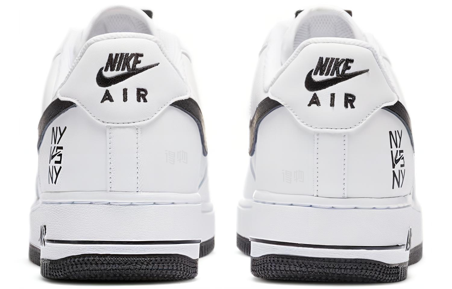 Кроссовки Nike Air Force 1 NY vs NY (бело-черные) — Белыйчёрный — фото 5