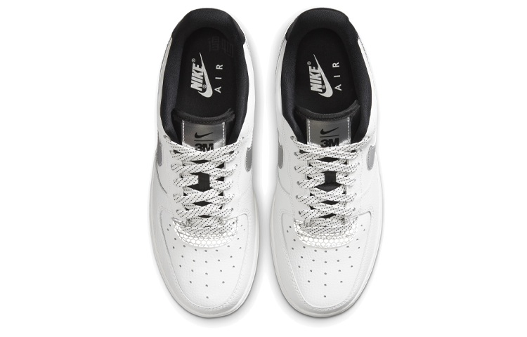 Женские кроссовки Nike Air Force 1 07 se 3m (серо-белые) — Серый / белый — фото 4