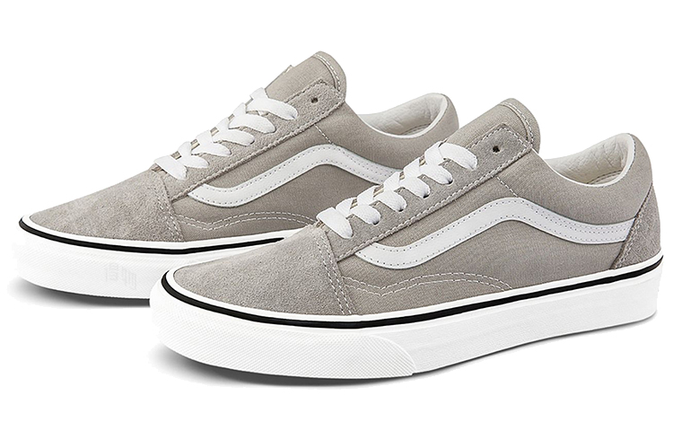 Кеды Vans Old Skool (бело-серый) — фото 2