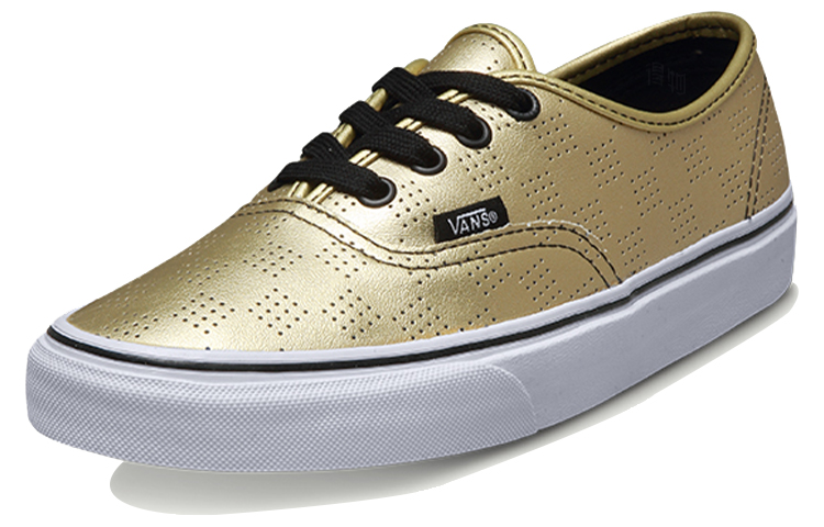 Кеды Vans Authentic (золотой и белый) — Золотой / белый — фото 2