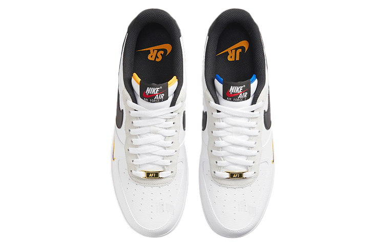 Мужские кроссовки Nike Air Force 1 Swingman (бело-черно-золотые) — фото 4
