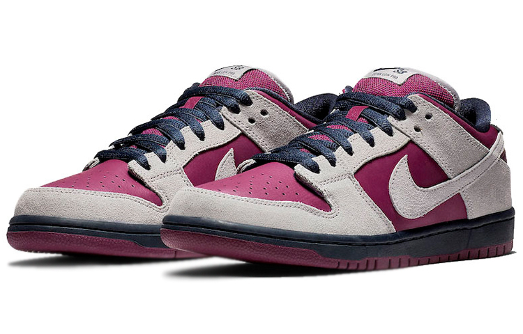 Кроссовки Nike Dunk SB Pro "True Berry" — 波尔多红/灰/黑 — фото 3