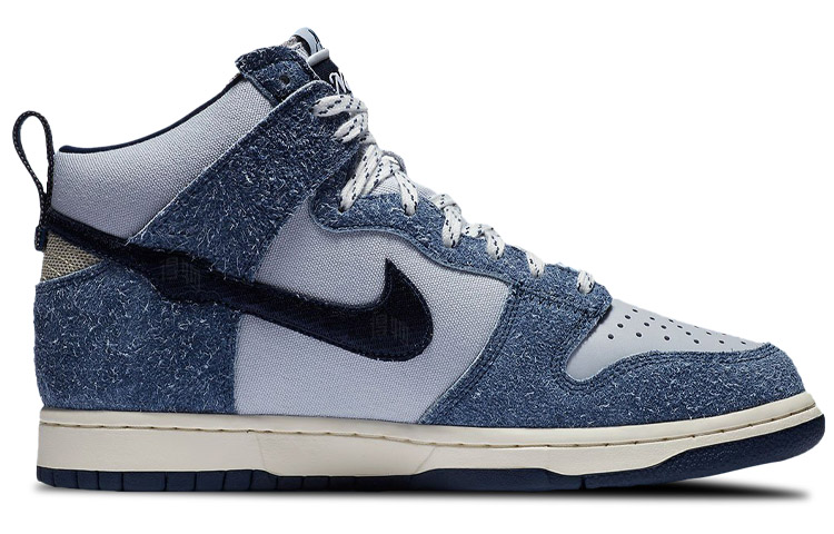 Кеды Nike x Notre AB Notre "Midnight Navy" (серо-голубые) — фото 2