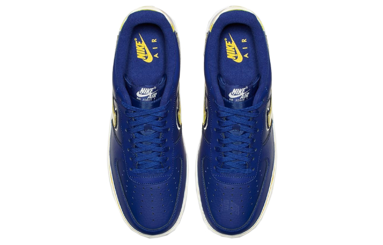 Кроссовки Nike Air Force 1 Sport NBA (сине-желтые) — Синий / жёлтый / белый — фото 4