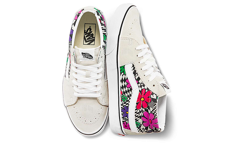Женские кеды Vans SK8 (бело-серые) — фото 4