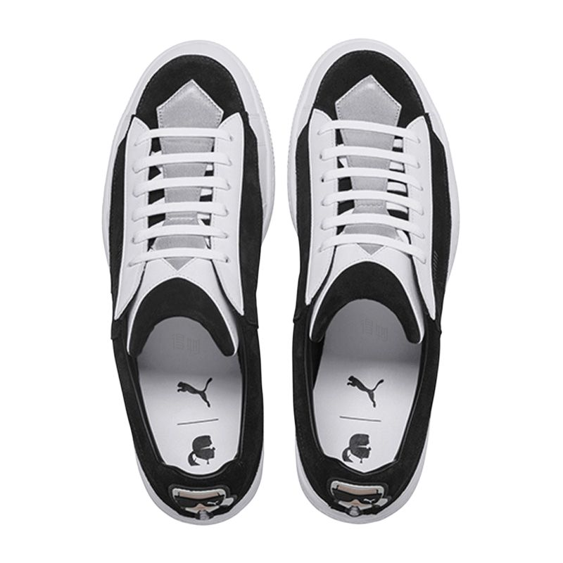 Кеды PUMA SUEDE Karl Lagerfeld (бело-черные) — фото 4