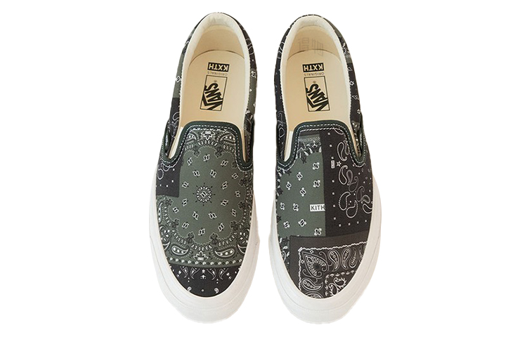 Слипоны Vans × KITH slip-on Vault By (темно-зеленые) — фото 4