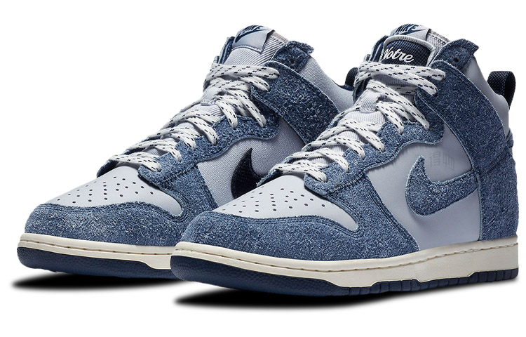 Кеды Nike x Notre AB Notre "Midnight Navy" (серо-голубые) — фото 3