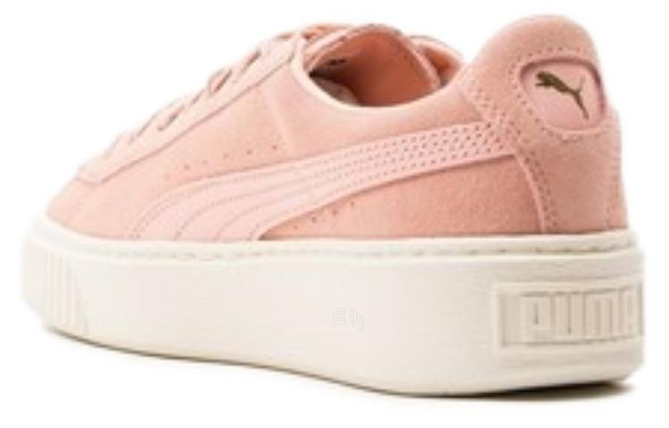 Женские кеды PUMA Suede Platform (бело-розовые) — фото 3