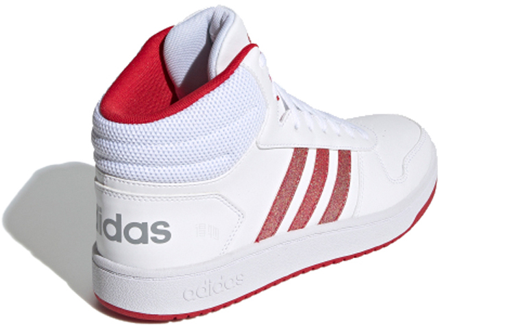 Женские кроссовки adidas neo Hoops 2.0 Mid (молочный) — фото 4