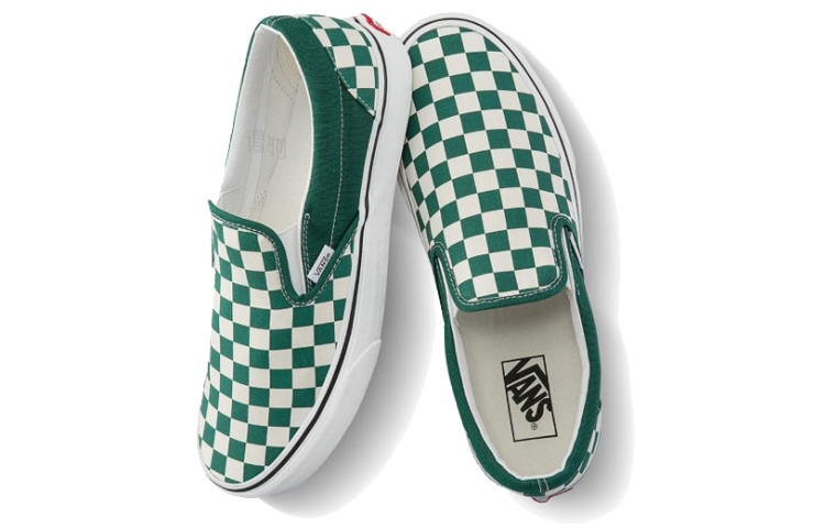 Кеды Vans Slip-On (бело-зеленые) — фото 4