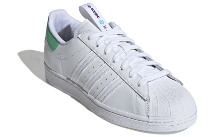 Унисекс кеды adidas Superstar (бело-зеленые) — фото 2