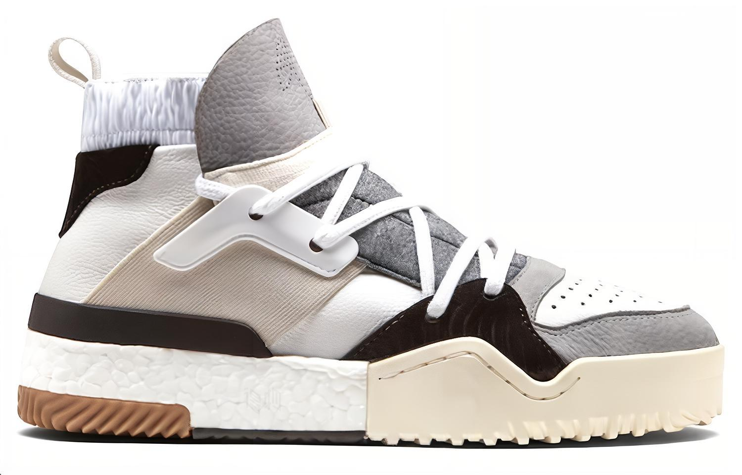 Кеды alexander wang x adidas originals B-ball Grey Cream (серо-белые) — фото 2