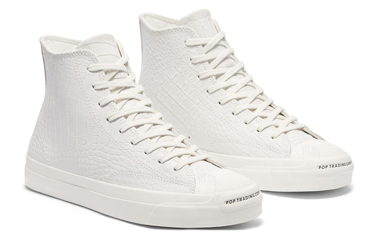 Кеды Pop Trading Company x Converse Jack Purcell High (белые) — Белый — фото 3