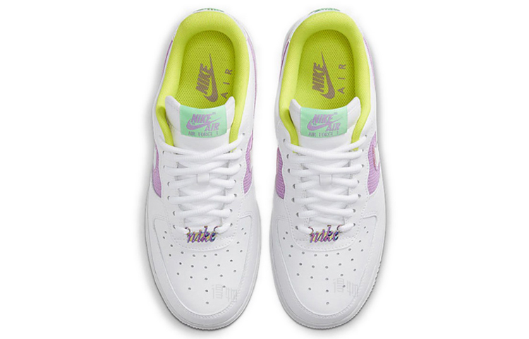 Женские кроссовки Nike Air Force 1 Low (бело-фиолетовые) — фото 4