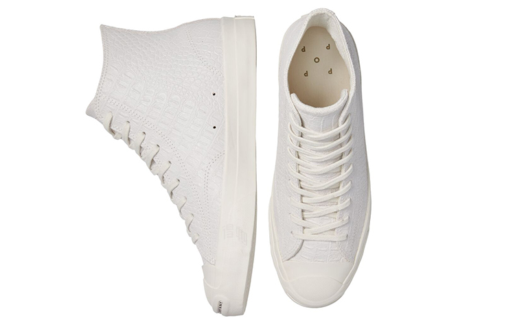Кеды Pop Trading Company x Converse Jack Purcell High (белые) — Белый — фото 4