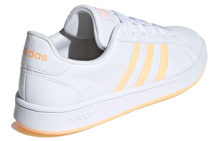 Женские кеды adidas neo GRAND COURT Base (бело-оранжевые) — фото 4