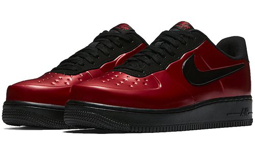 Мужские кеды Nike Air Force 1 Foamposite Pro Cup (красно-черные) — Красный / чёрный — фото 3