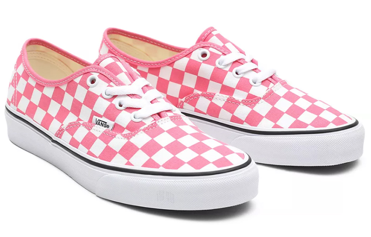 Кеды Vans Authentic Checkerboard (розово-белые) — фото 3