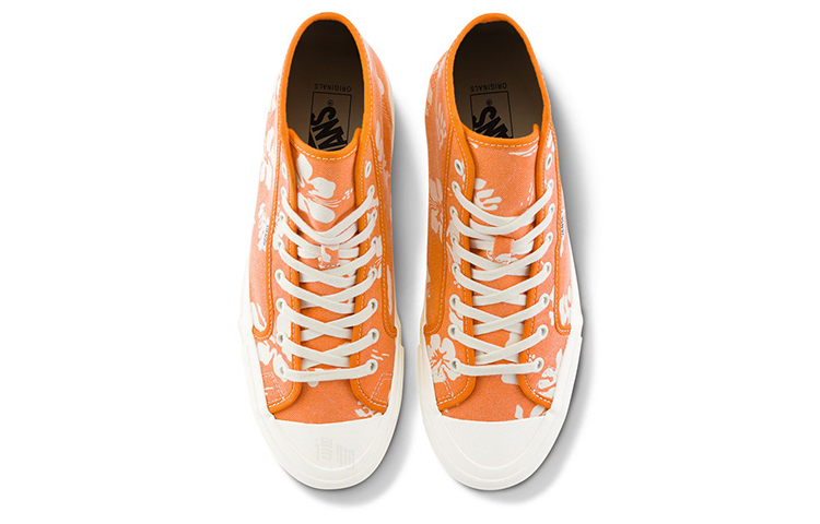 Кеды Vans Style 24 Vault (оранжевые с принтом) — 橙色印花 — фото 3