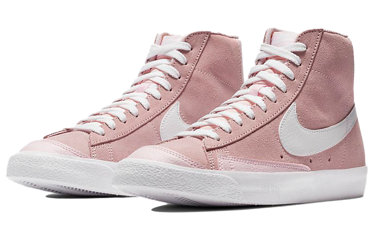 Женские кеды Nike Blazer Vintage '77 (белый / розовый) — Белыйрозовый — фото 3
