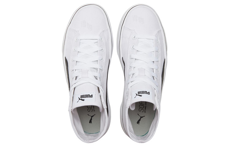 Женские кеды PUMA Kaia Mid CV (бело-черно-золотой) — фото 4