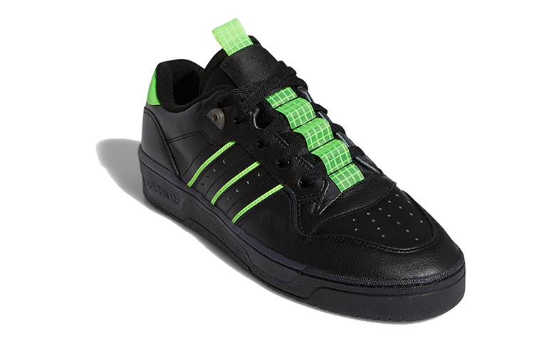 Унисекс кеды adidas originals Rivalry Low (черно-зеленые) — фото 3