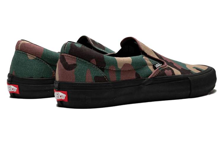 Слипоны Vans slip-on Pro (зеленый камуфляж) — 迷彩 — фото 4