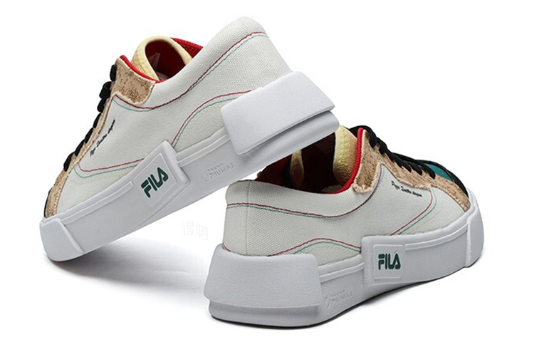 Женские кеды Fila FUSION (бело-желтые) — фото 4