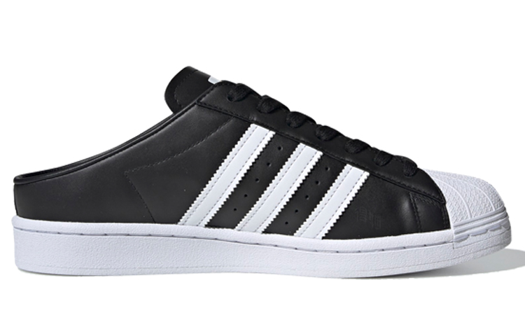 Слипоны adidas Mule (черно-белые) — фото 2