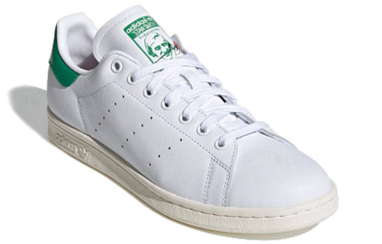 Кеды adidas originals STAN SMITH (белые / зеленые) — Белый / зелёный — фото 2
