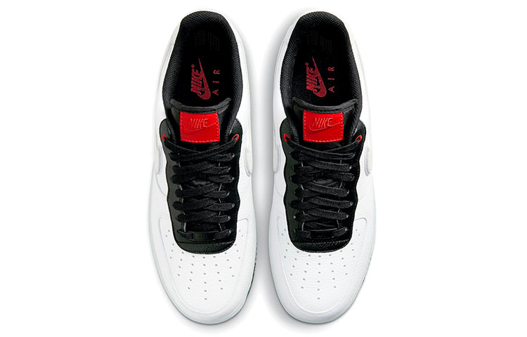 Мужские кроссовки Nike Air Force 1 milky stork (бело-черные) — фото 4
