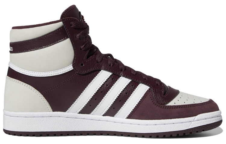 Кеды adidas Originals Top Ten R8 (красно-белые) — 酒红/米白/亮白 — фото 2