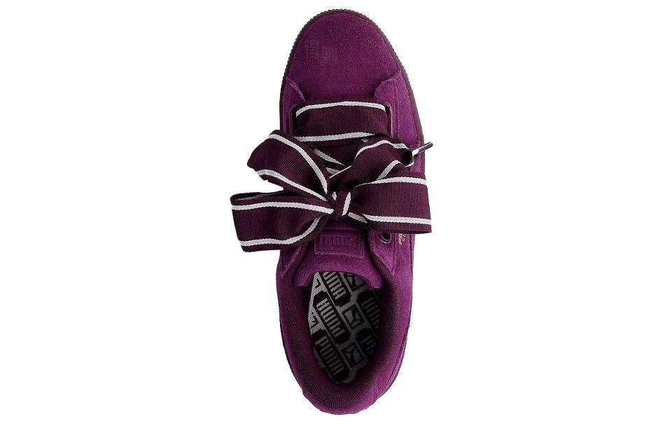 Женские кеды PUMA Suede Heart Satin II (фиолетовые) — фото 3