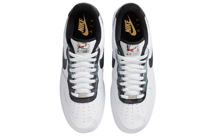 Мужские кеды Nike Air Force 1 LV8 "Remix Pack" (бело-черные) — Белыйчёрный — фото 4