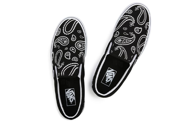 Кеды Vans Slip-On Peace Paisley (черно-белые) — фото 4