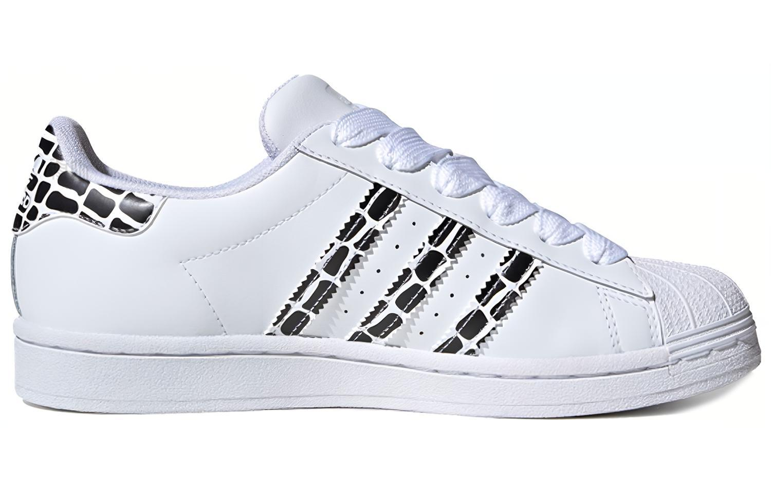 Женские кеды adidas originals SUPERSTAR (бело-черные) — Чёрный / белый — фото 2